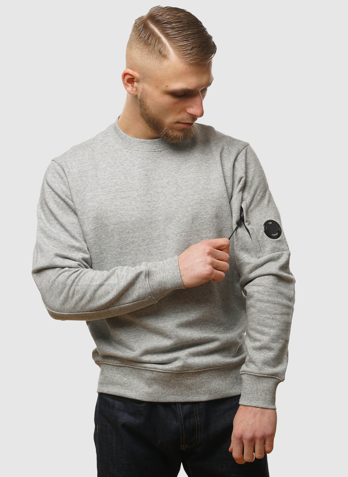 Lens Crew Neck Sweatshirt - Greystone Melange