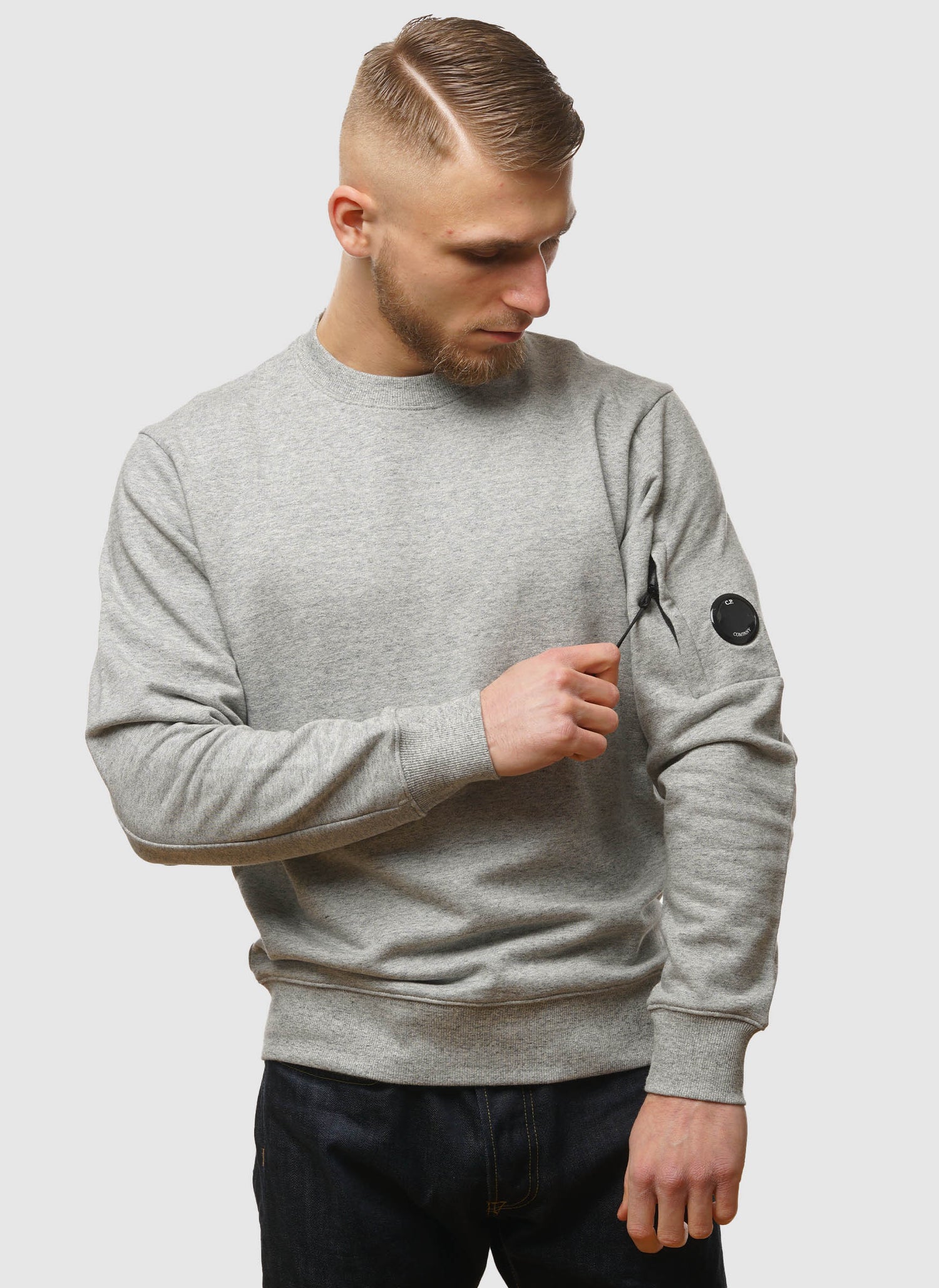 Lens Crew Neck Sweatshirt - Greystone Melange