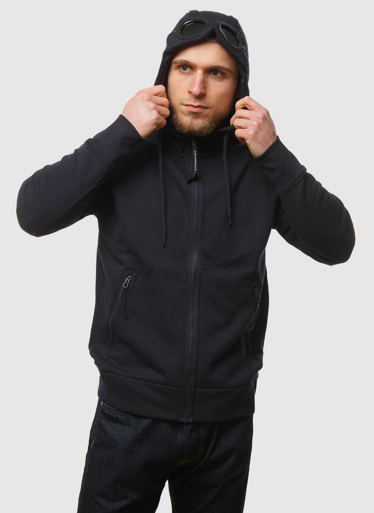 Goggle Sweatshirt Jacket - Total Eclipse