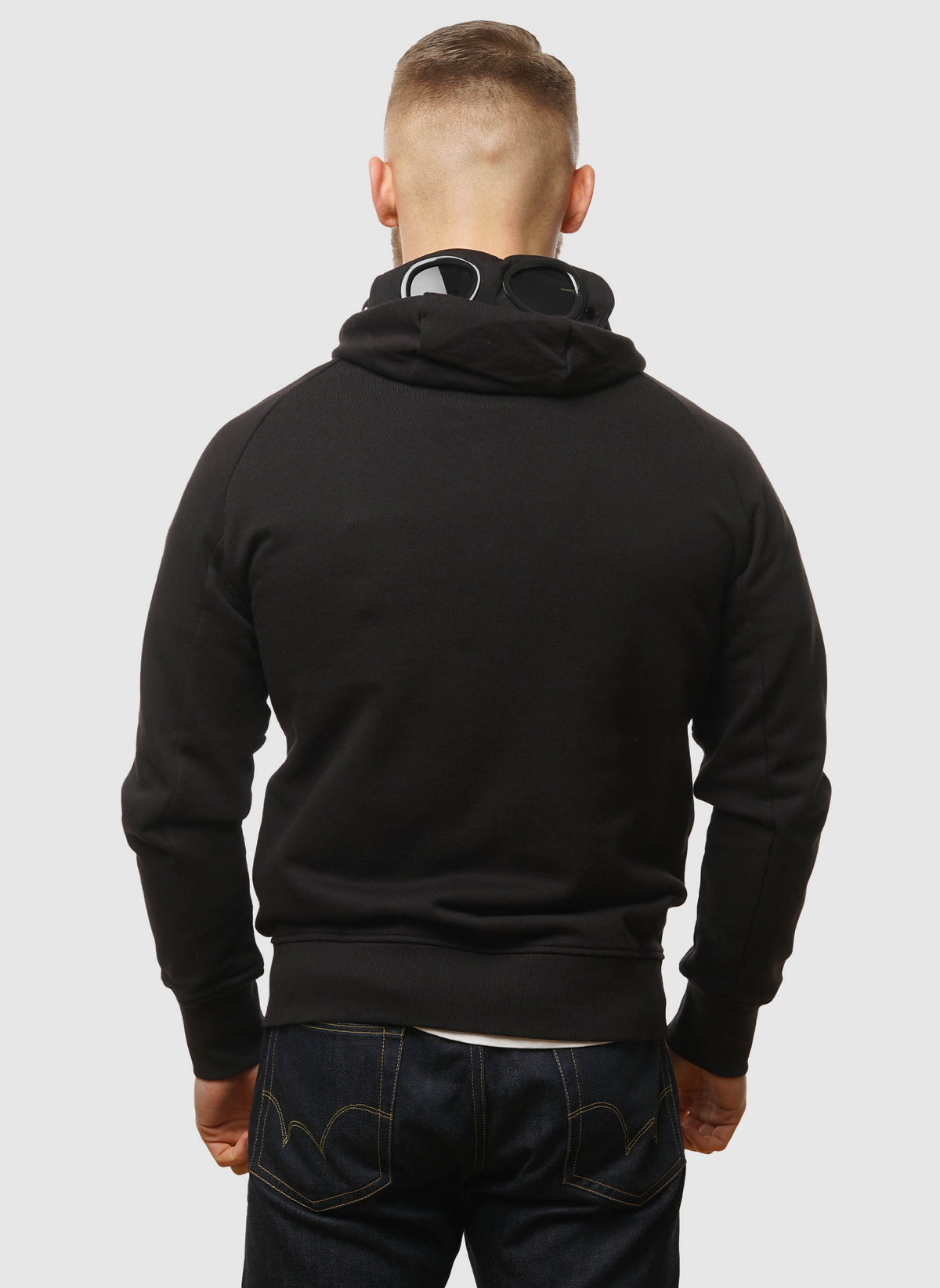 Goggle Sweatshirt Jacket - Black