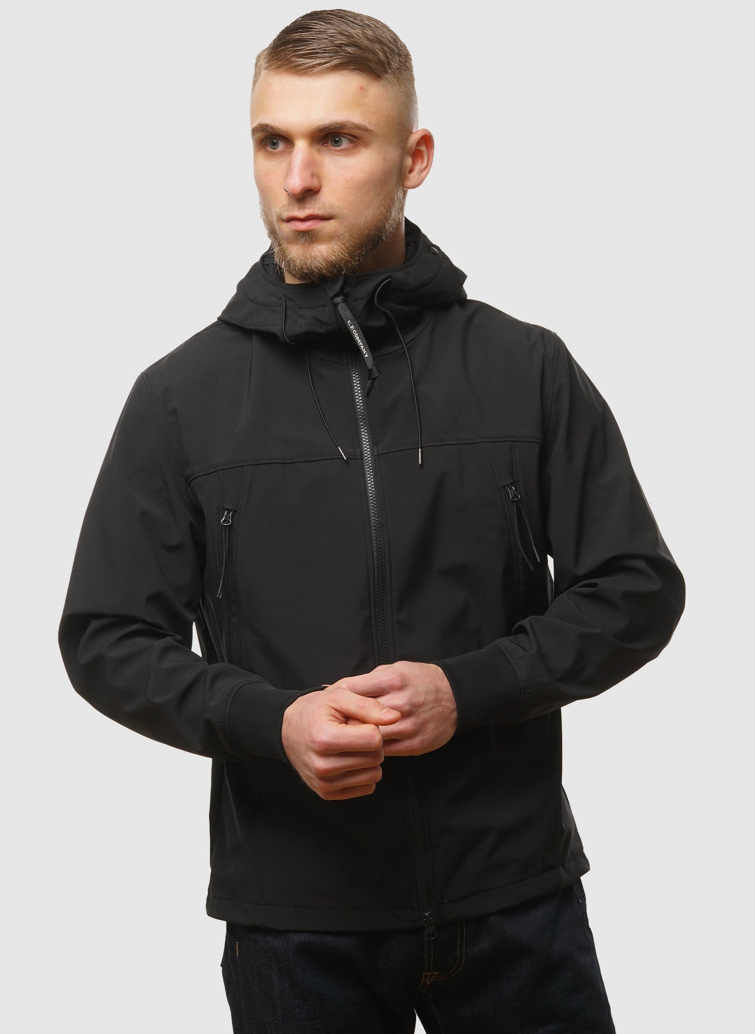 C.P. Shell-R Hooded Goggle Jacket - Black