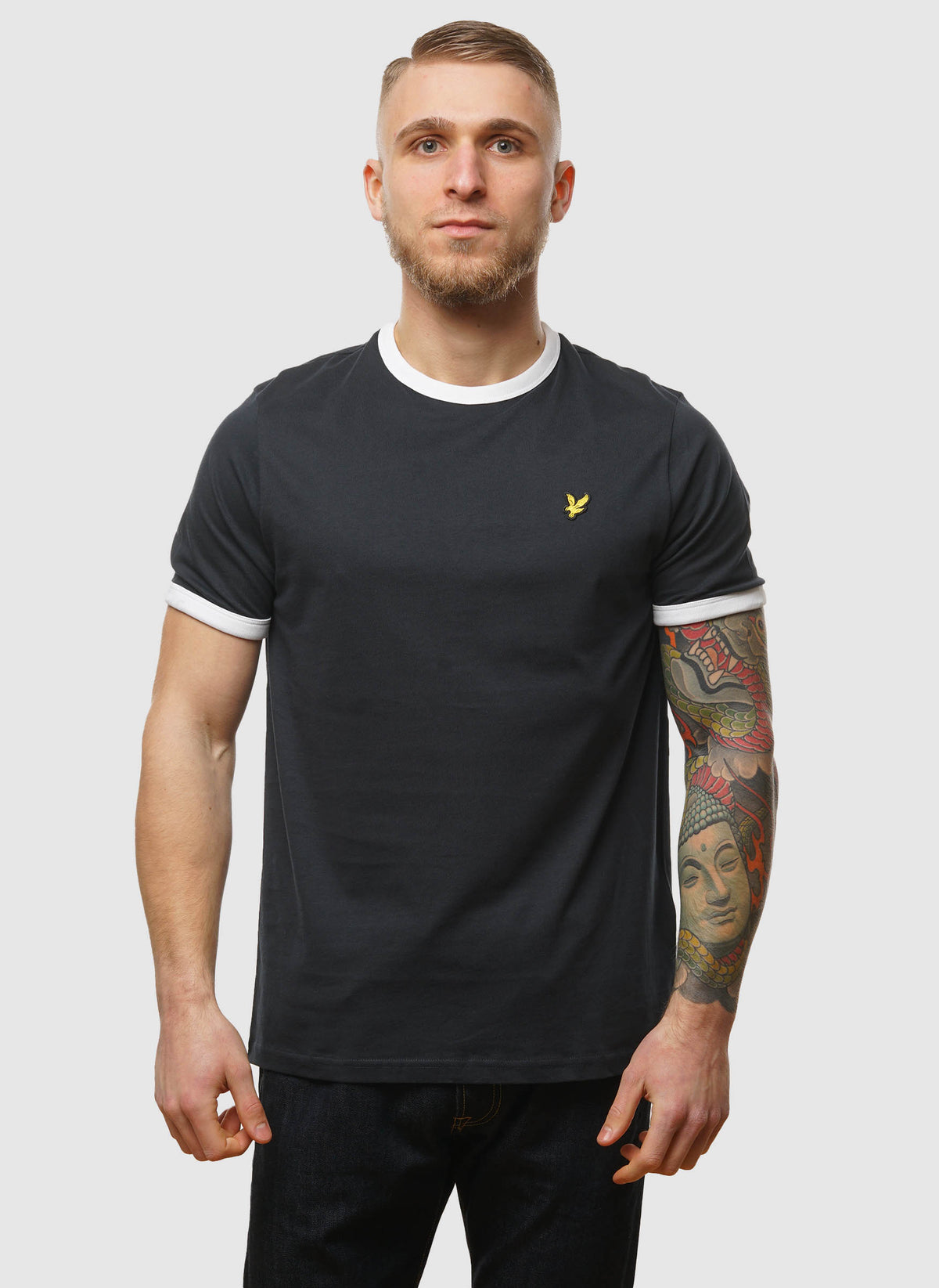 Ringer T-Shirt - Dark Navy/White