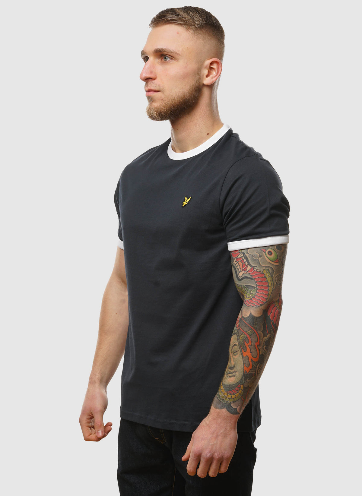 Ringer T-Shirt - Dark Navy/White