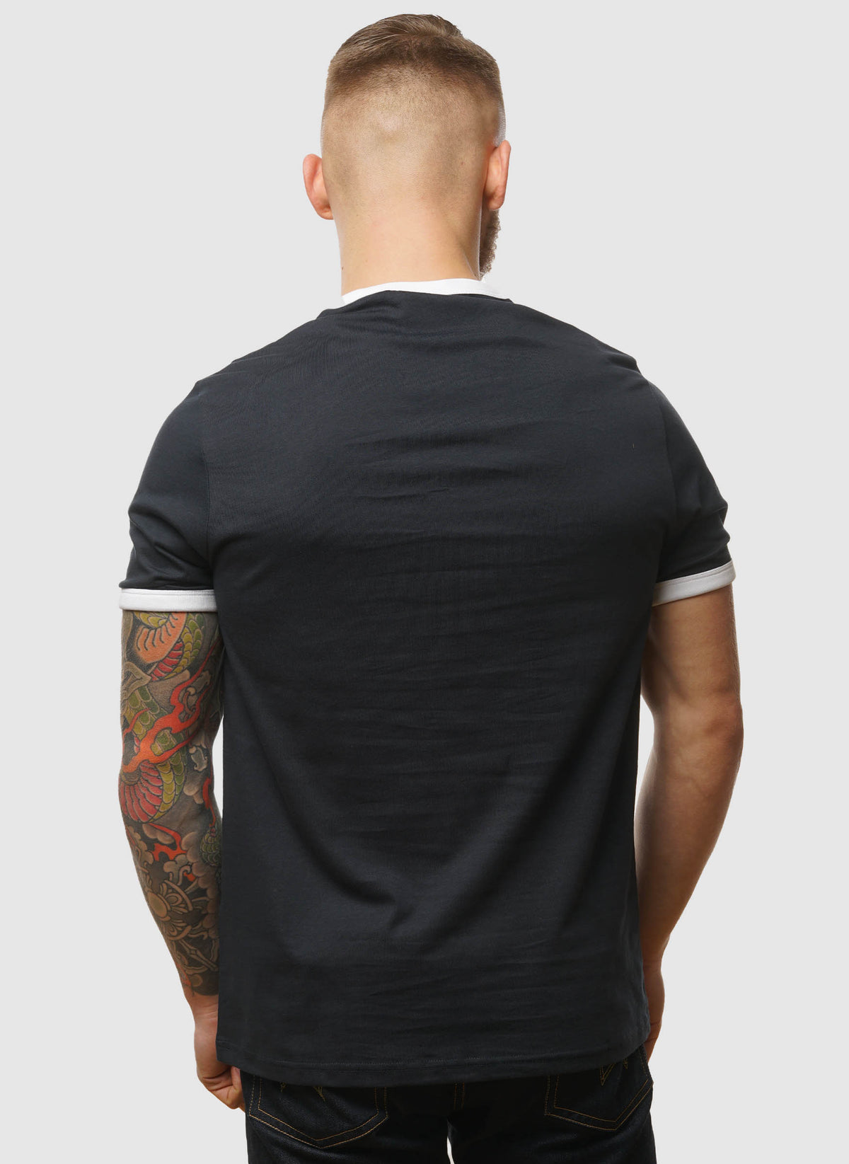 Ringer T-Shirt - Dark Navy/White