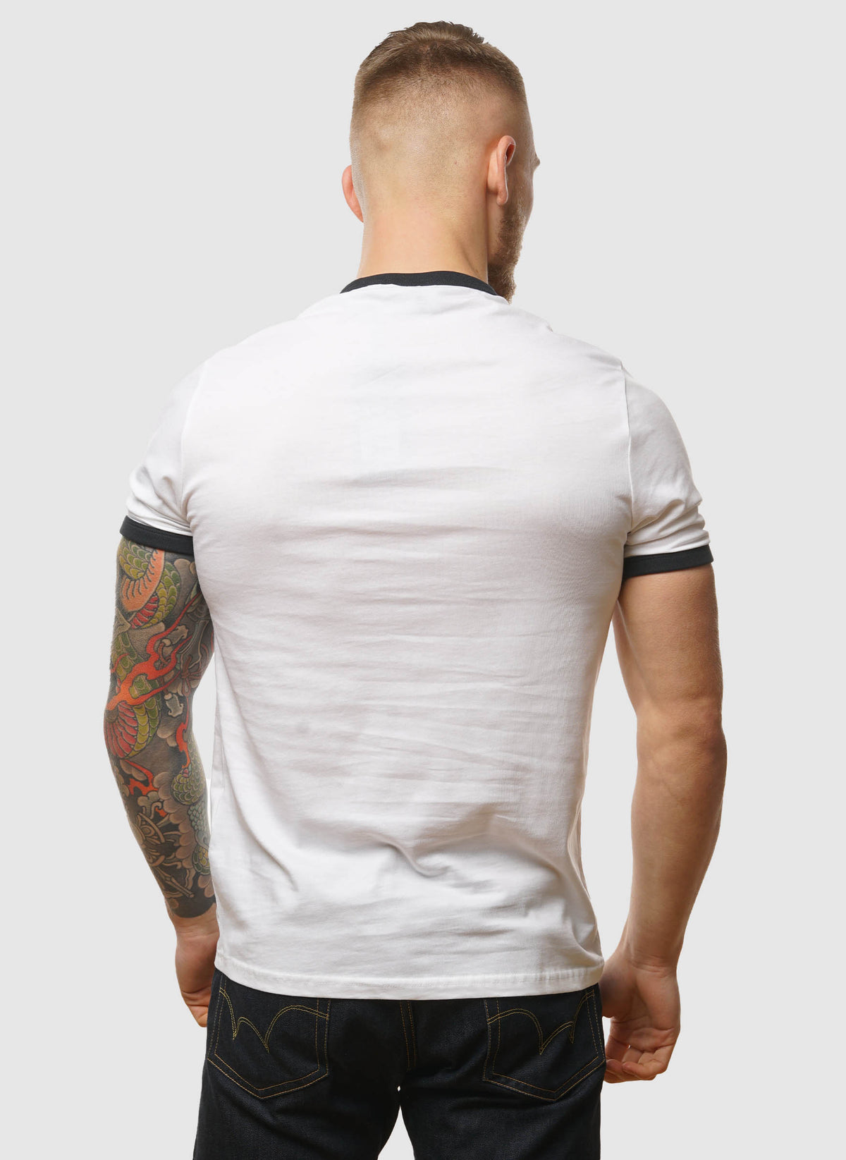 Ringer T-Shirt - White/Dark Navy
