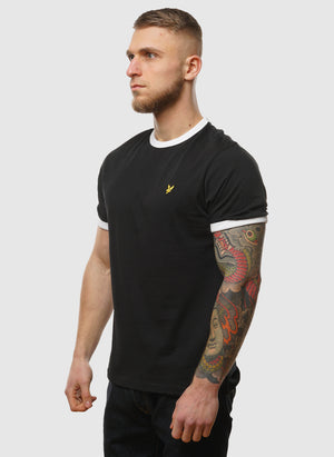 Ringer T-Shirt - Jet Black/White