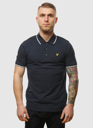 Tipped Poloshirt - Dark Navy