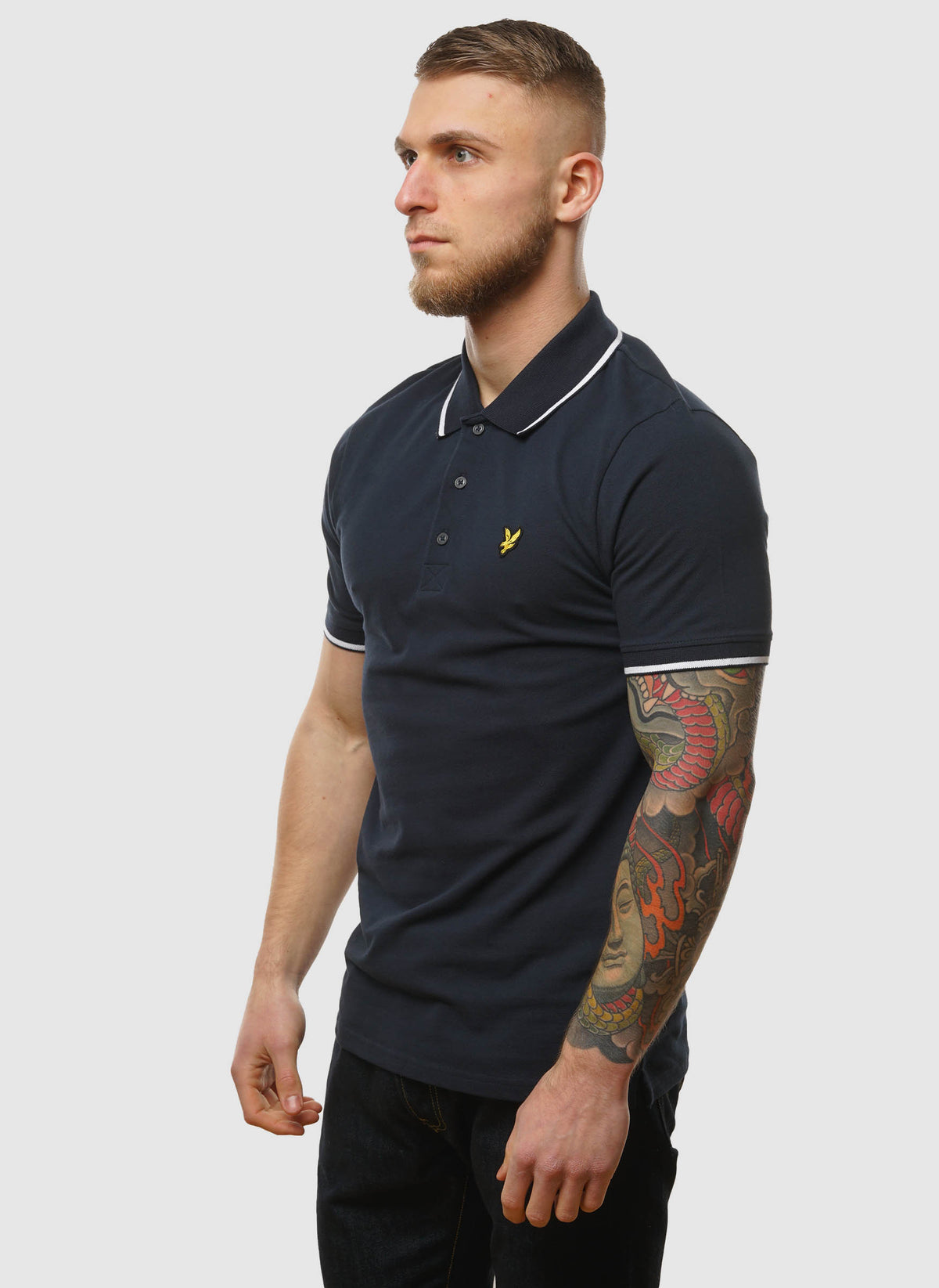 Tipped Poloshirt - Dark Navy