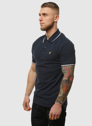 Tipped Poloshirt - Dark Navy