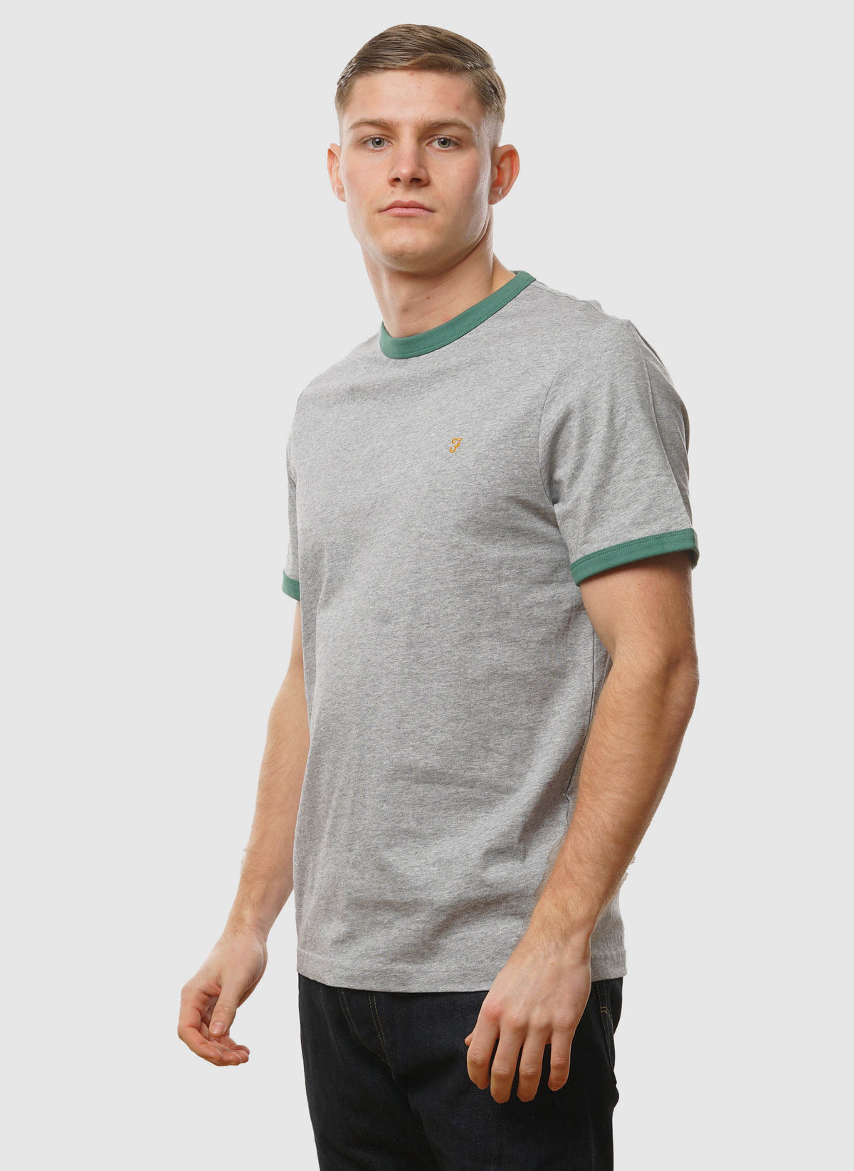 Groves Ringer T-Shirt - Grey Marl