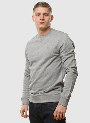 Tim New Crew Neck Sweatshirt - Light Grey Marl