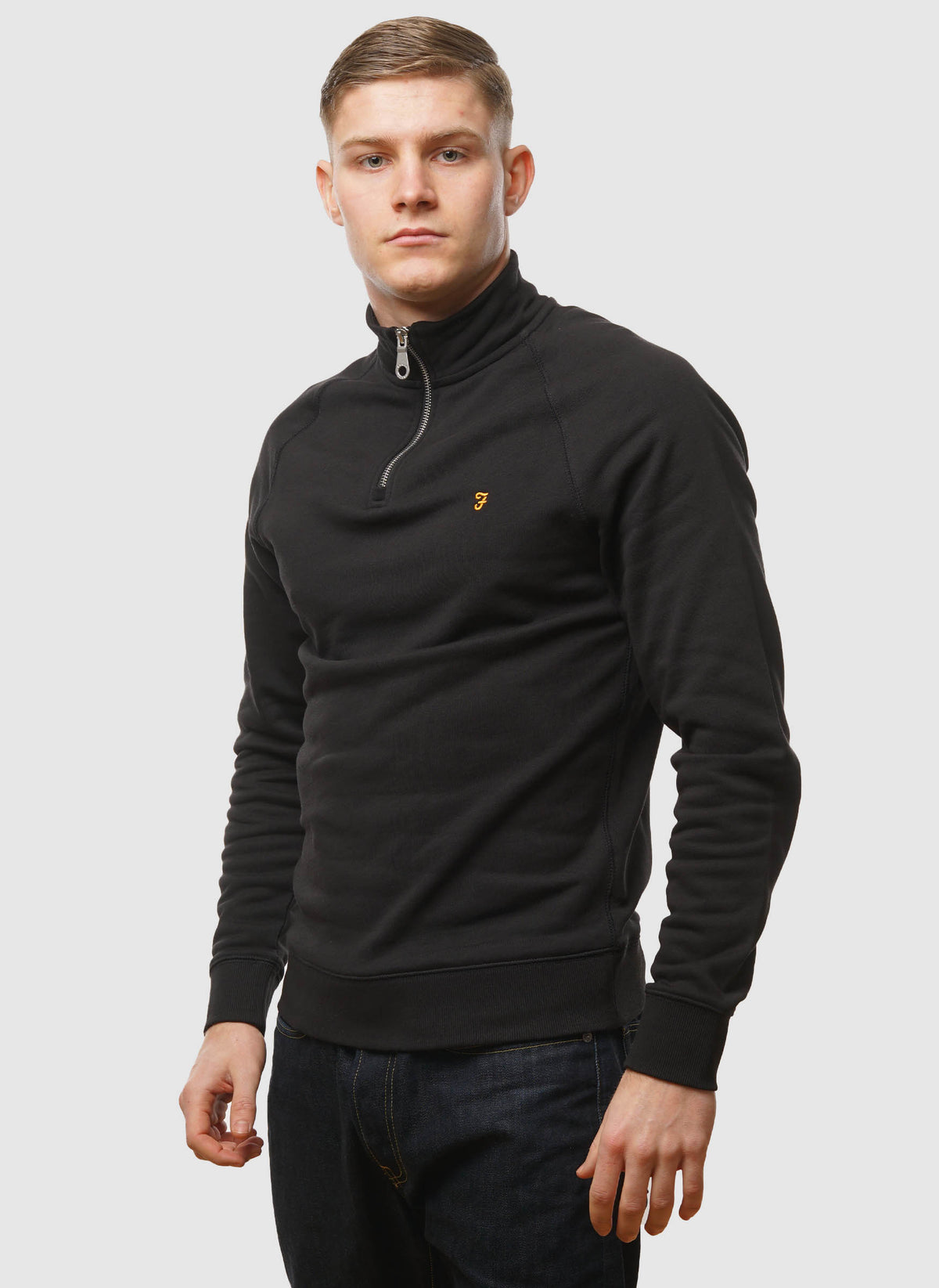 Jim 1/4 Zip Sweatshirt - Black