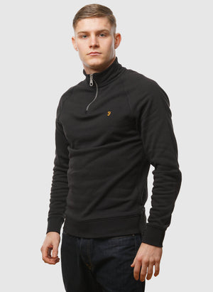 Jim 1/4 Zip Sweatshirt - Black