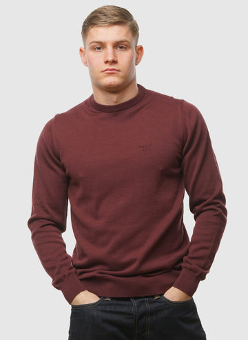 Pima Cotton Crew Neck Pullover - Burnt Heather