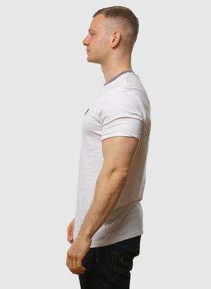 Contrast Collar T-Shirt - White