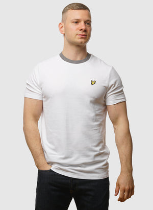 Contrast Collar T-Shirt - White