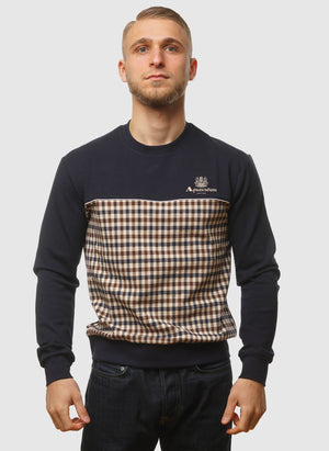 Active Scuba Club Check Crewneck - Navy