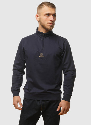 Small Logo Quarter Zip - Navy