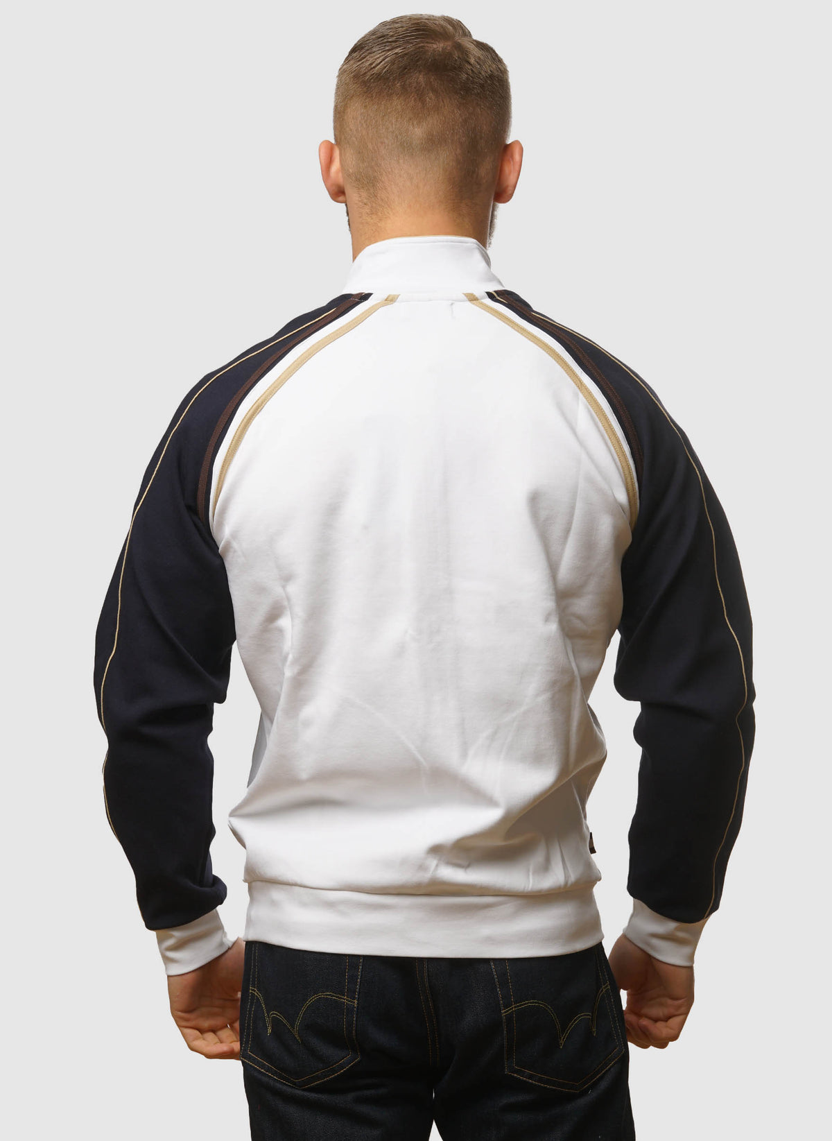 Active Scuba Stripe Mockneck - Optical White