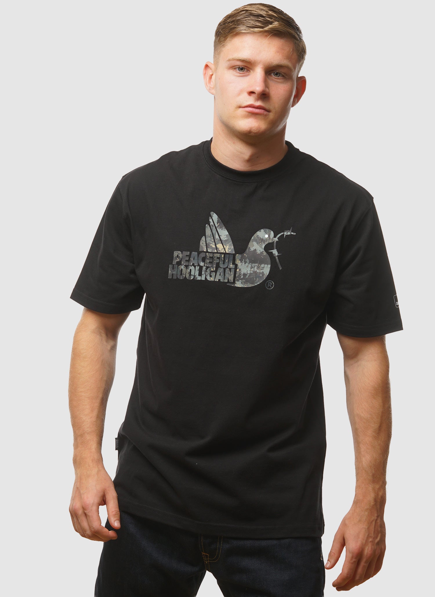 Camo Dove T-Shirt - Black