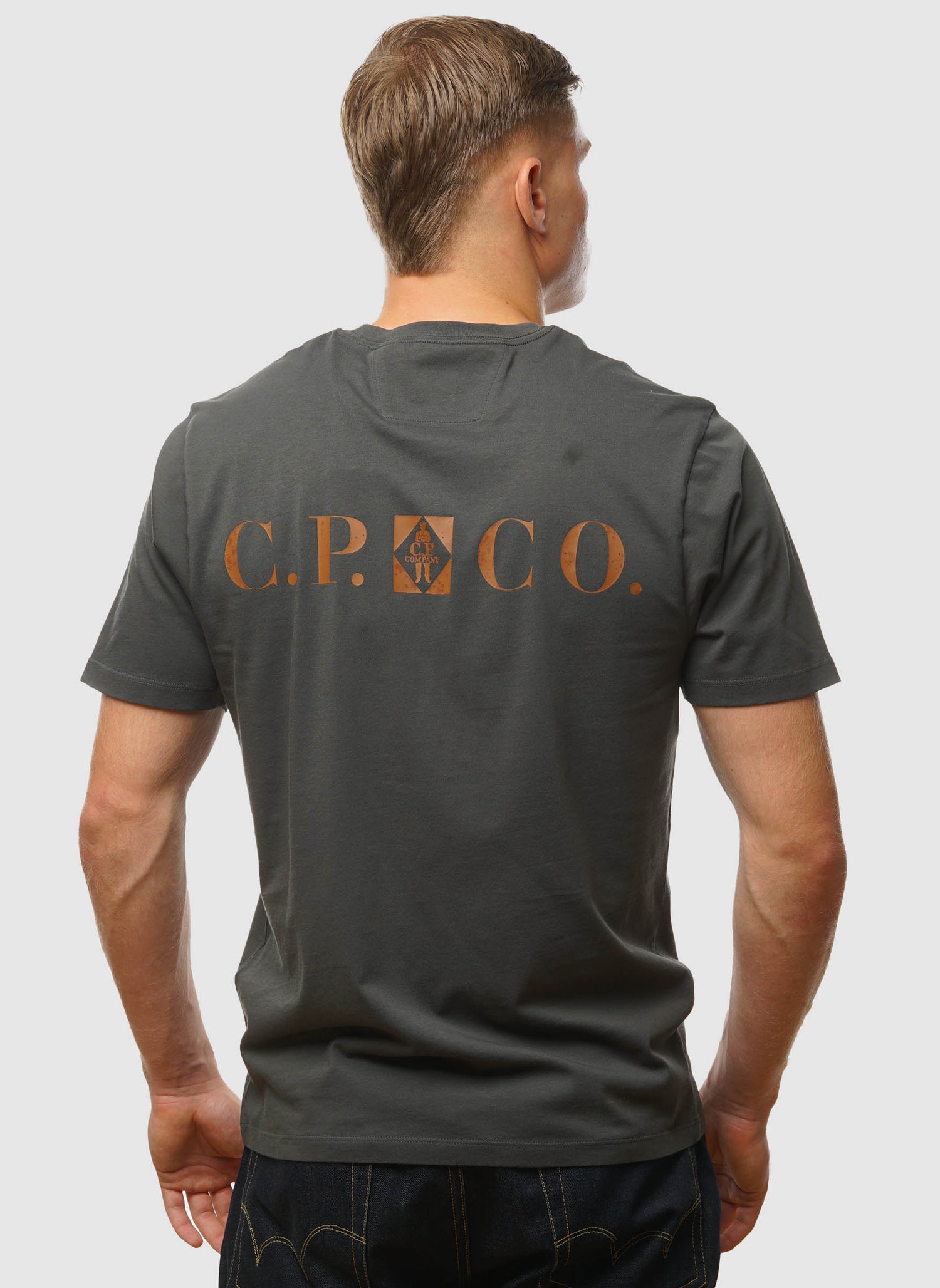 Letter Logo Jersey T-Shirt - Dark Shadow