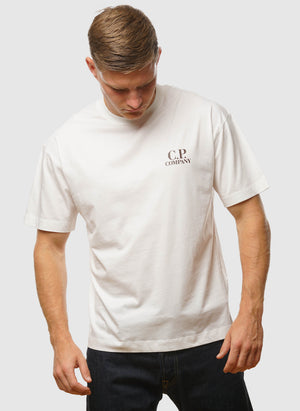 Typo Logo Jersey T-Shirt - Gauze White