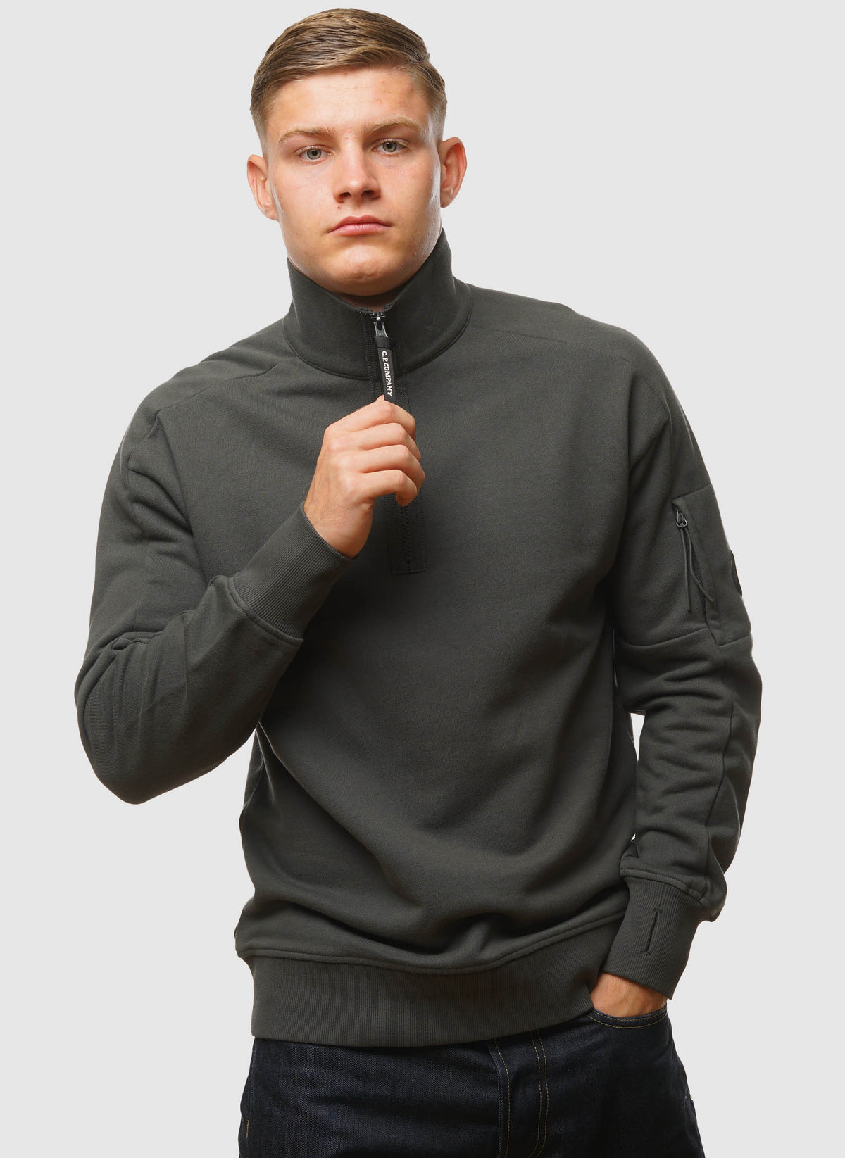Lens Quarter-Zip Sweatshirt - Dark Shadow