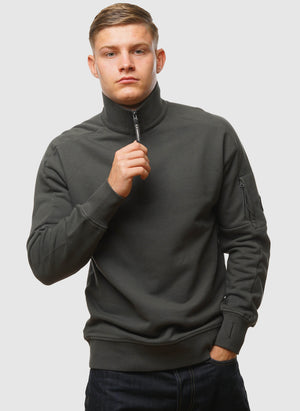 Lens Quarter-Zip Sweatshirt - Dark Shadow