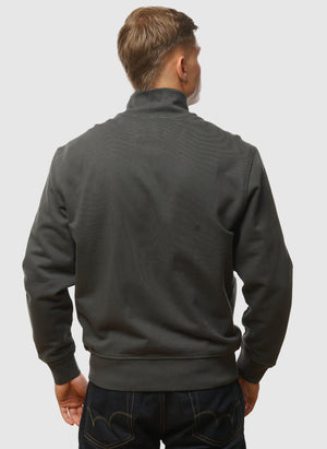 C.P. Logo Sweatshirt Jacket - Dark Shadow