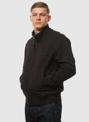 C.P. Logo Sweatshirt Jacket - Black