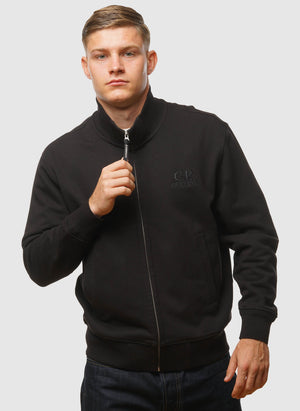 C.P. Logo Sweatshirt Jacket - Black