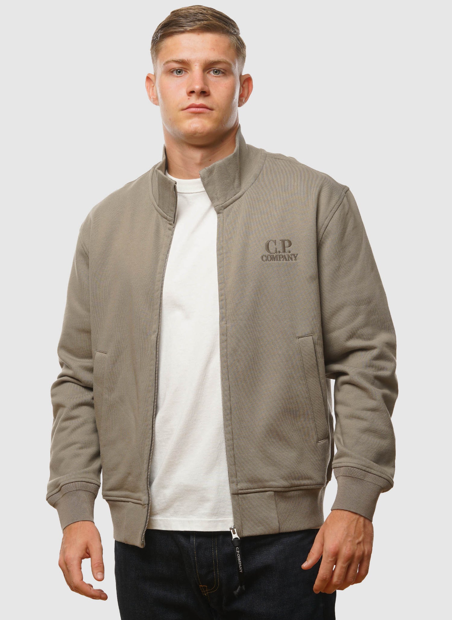 C.P. Logo Sweatshirt Jacket - Fallen Rock