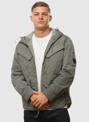 Chrome-R Padded Lens Overshirt - Gunmetal