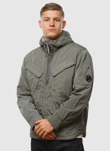 Chrome-R Padded Lens Overshirt - Gunmetal