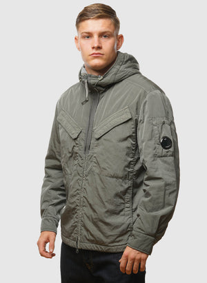 Chrome-R Padded Lens Overshirt - Gunmetal