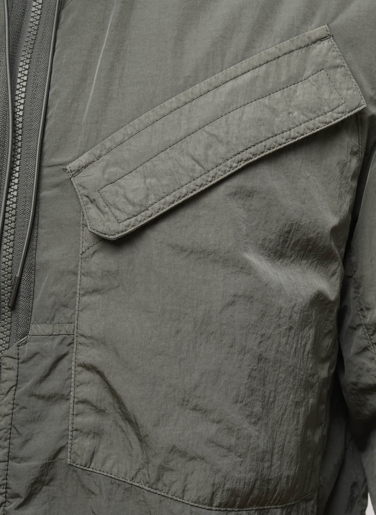 Chrome-R Padded Lens Overshirt - Gunmetal