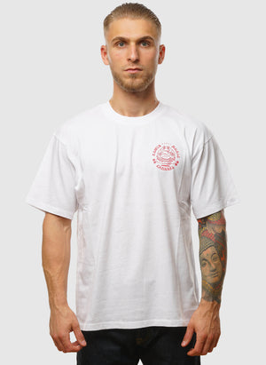 Edwin Music Channel T-Shirt - White/Red