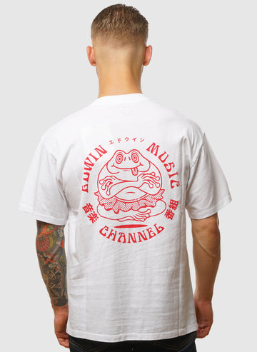 Edwin Music Channel T-Shirt - White/Red