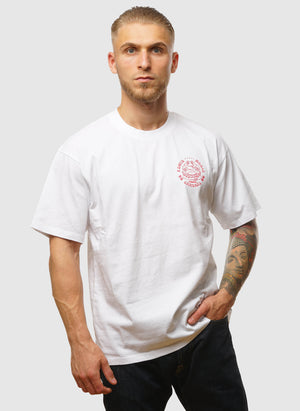 Edwin Music Channel T-Shirt - White/Red