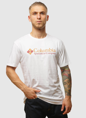 CSC Basic Logo T-Shirt - White Retro