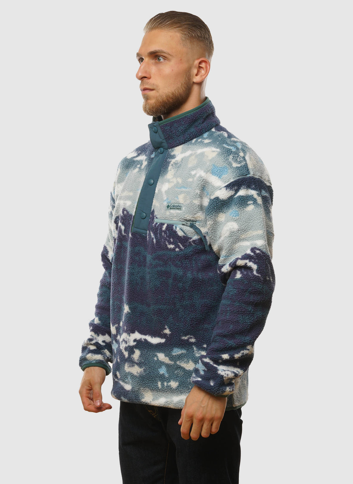 Helvetia II Half Snap Fleece - Crushed Blue