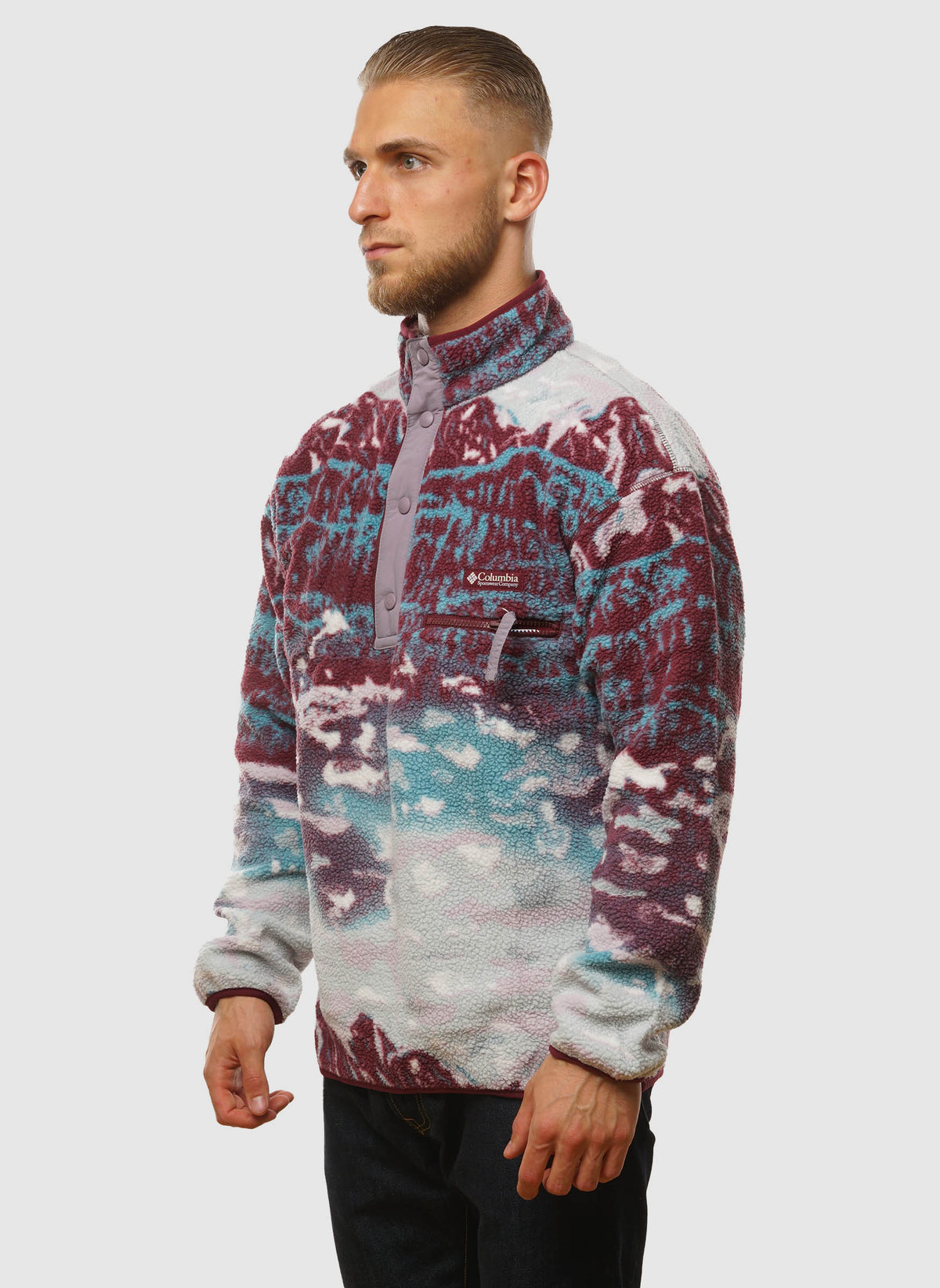 Helvetia II Half Snap Fleece - Rich Wine Siste