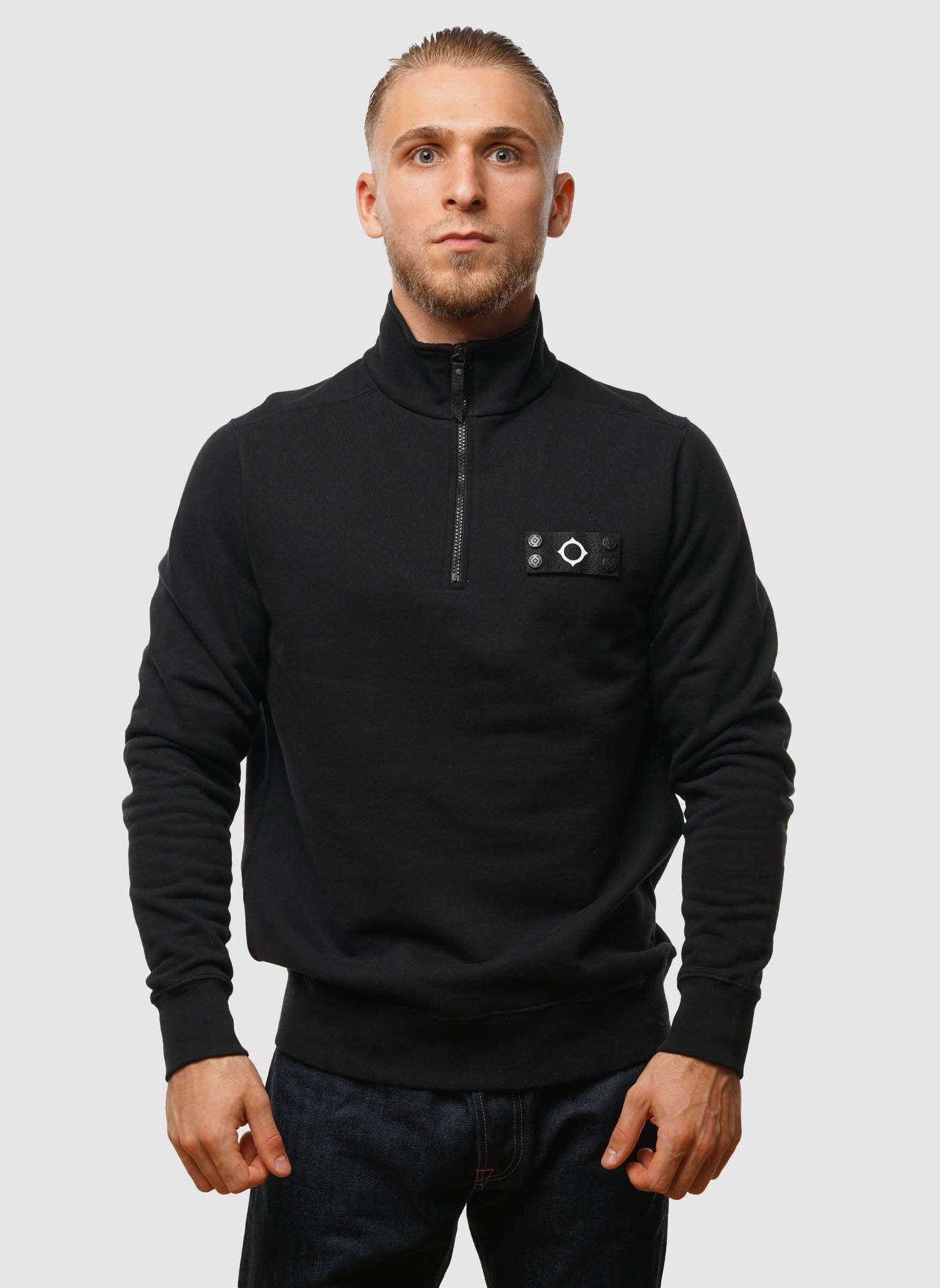 Neo 1/4 Zip Sweatshirt - Jet Black