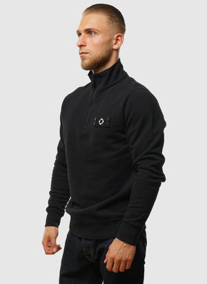 Neo 1/4 Zip Sweatshirt - Jet Black