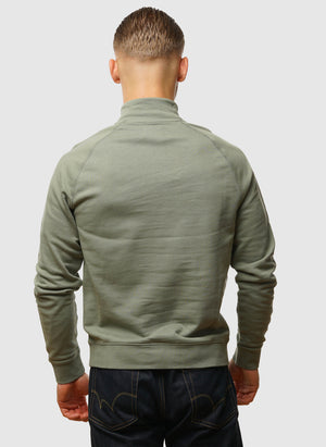 Jim 1/4 Zip Sweatshirt  - Tarragon Green
