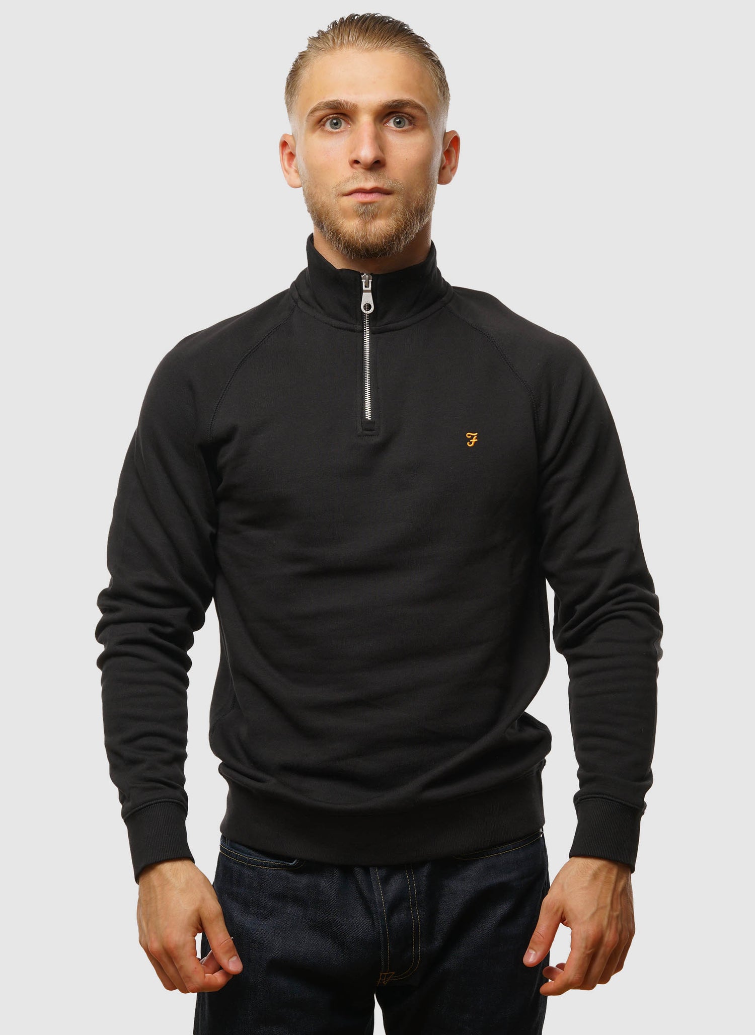 Jim 1/4 Zip Sweatshirt - Black