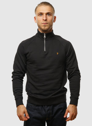 Jim 1/4 Zip Sweatshirt - Black