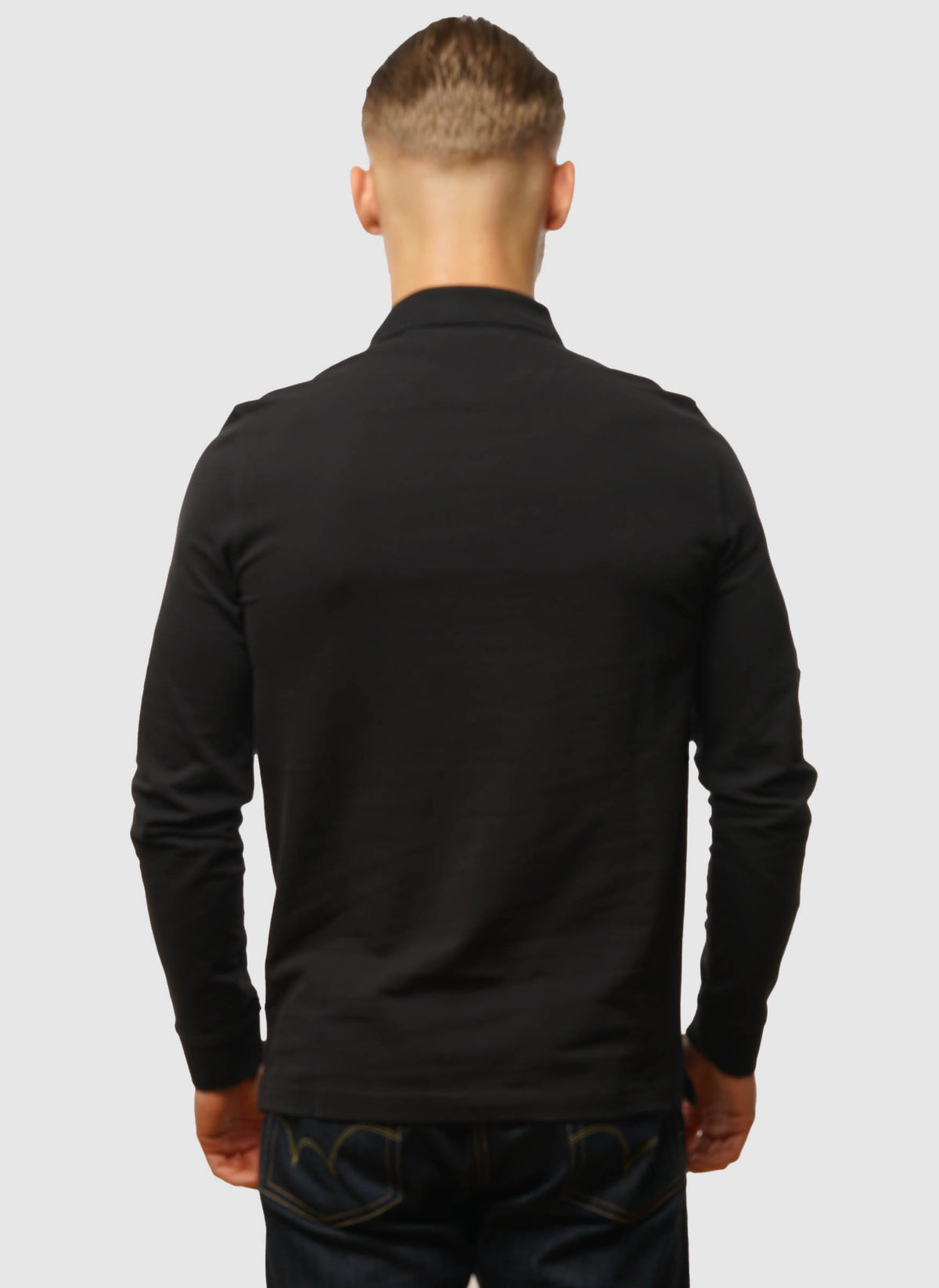 Blanes Long Sleeve Poloshirt - Black