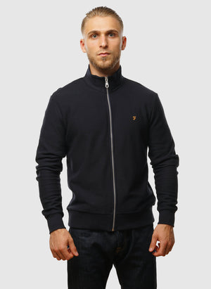 Seaton Zip Thru Sweatshirt - True Navy