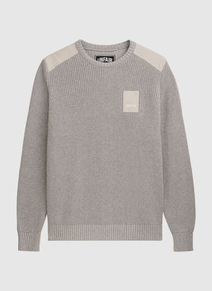Unfair Patch Knitwear - Stone Grey